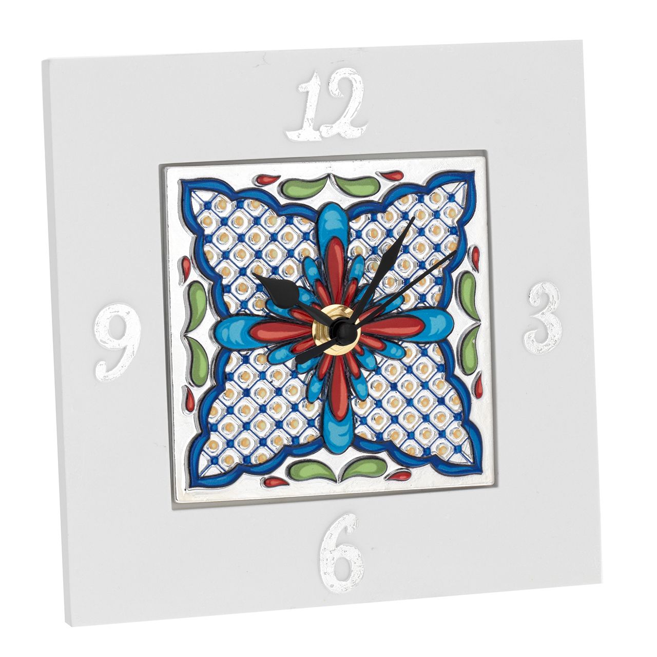 OROLOGIO QUADRATO 15*15 CON DECO MAIOLICA 1
